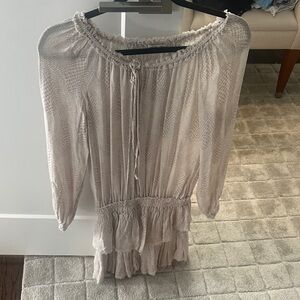 LoveShackFancy Cream Peasant Blouse